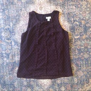 Loft | Sleeveless Polka Dot Top